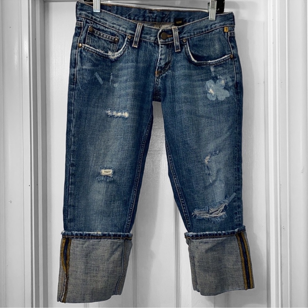 Meltin' Pot Denim Cuffed Crop Jeans
